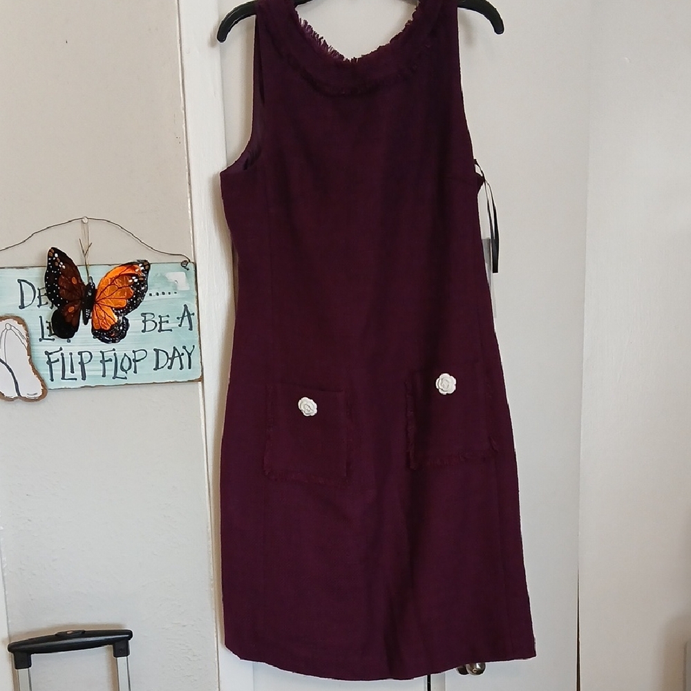 Karl Lagerfeld Deep Purple Mini Dress